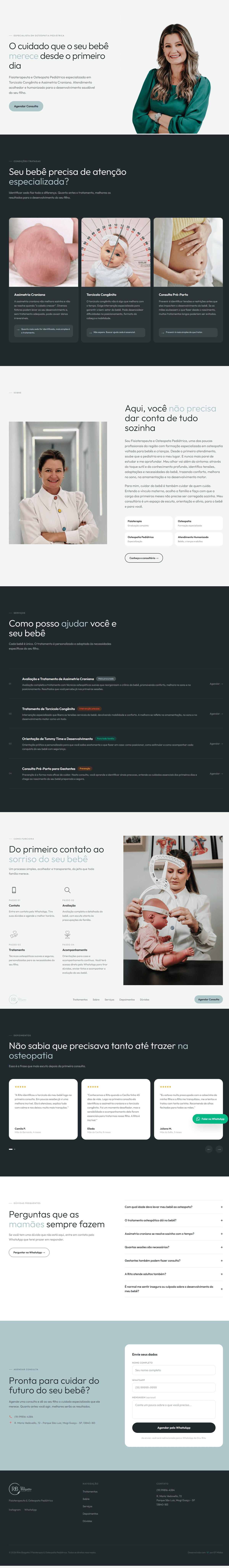 Landing page Rita Bizigatto Osteopatia