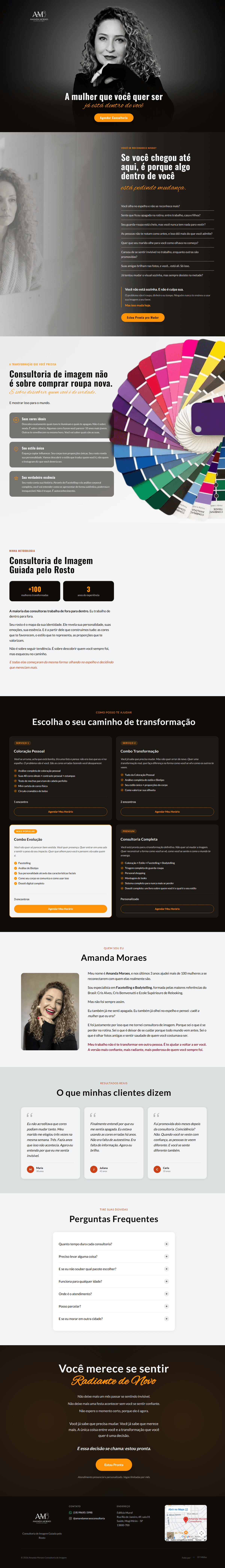 Landing page Amanda Moraes Consultoria